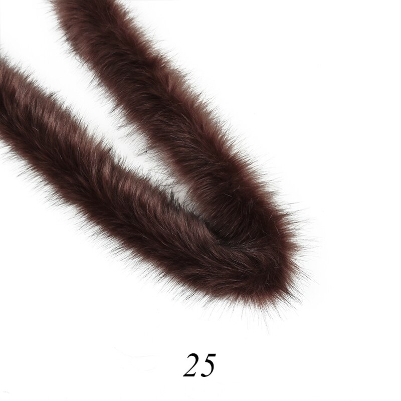 1M Kunstmatige Wasbeer Vossenbont Tapes Faux Konijnenbont Pluizige Kostuum Accessoires Luxe Warm Diy Naaien Tapes Voor Kledingstuk schoen Zak: 25