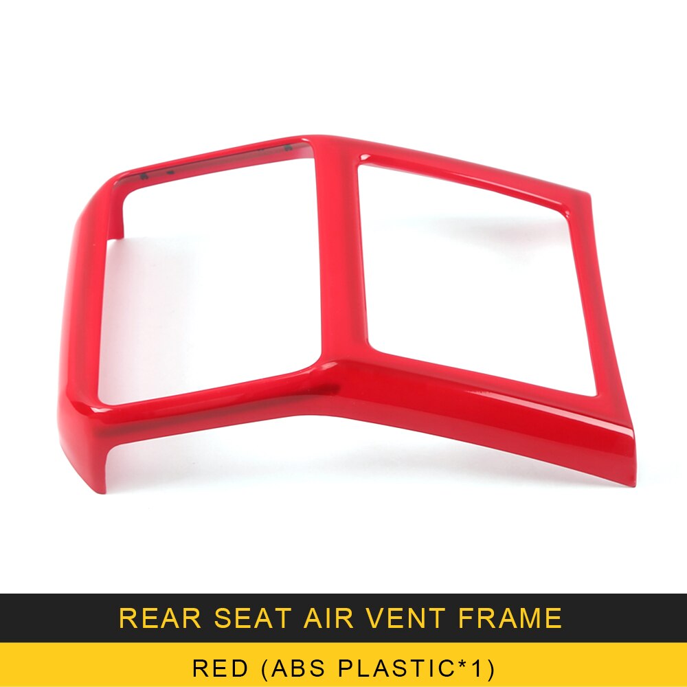 Accesorios de coche CarManGo asiento trasero salida de ventilación de aire trasera marco pegatina cubierta decoración Interior para Porsche Cayenne: Red
