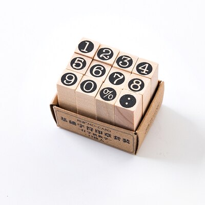 Arabische Cijfers Vintage Schrijfmachine Letters Van Alfabet Houten Stempel Set Hobby Diy Craft 9 Patronen Beschikbaar