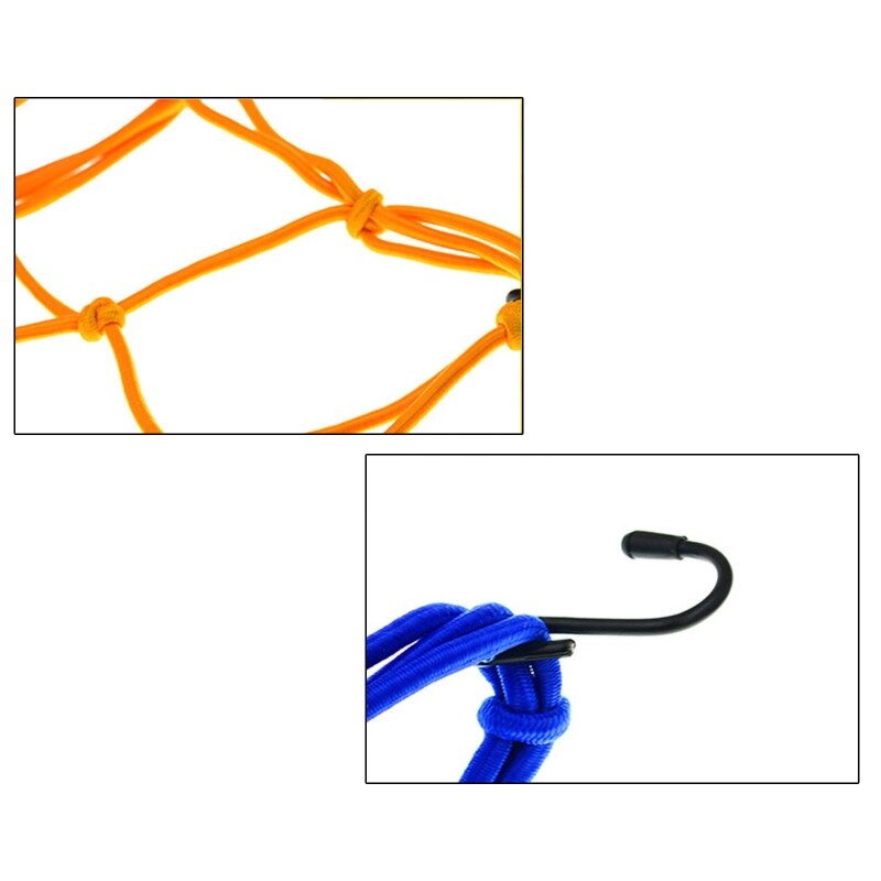 Commonly Used Motorbike Transportation Luggage Net Bag 40x40cm Elastic Cargo Net Bicycle Helmet Holder