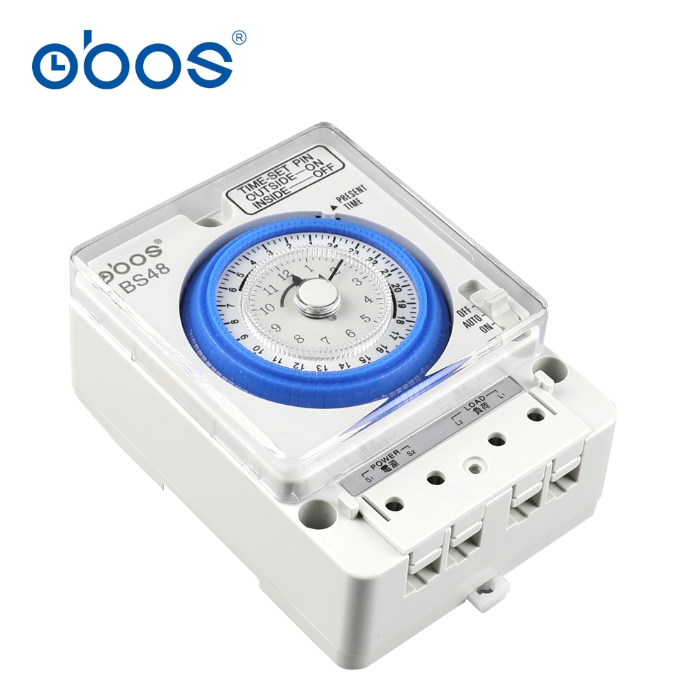 Strømbrudd minne 100-240v timer mekanisk din rail tidsbryter med 96 ganger av/på tidsinnstillingsområde 15 min