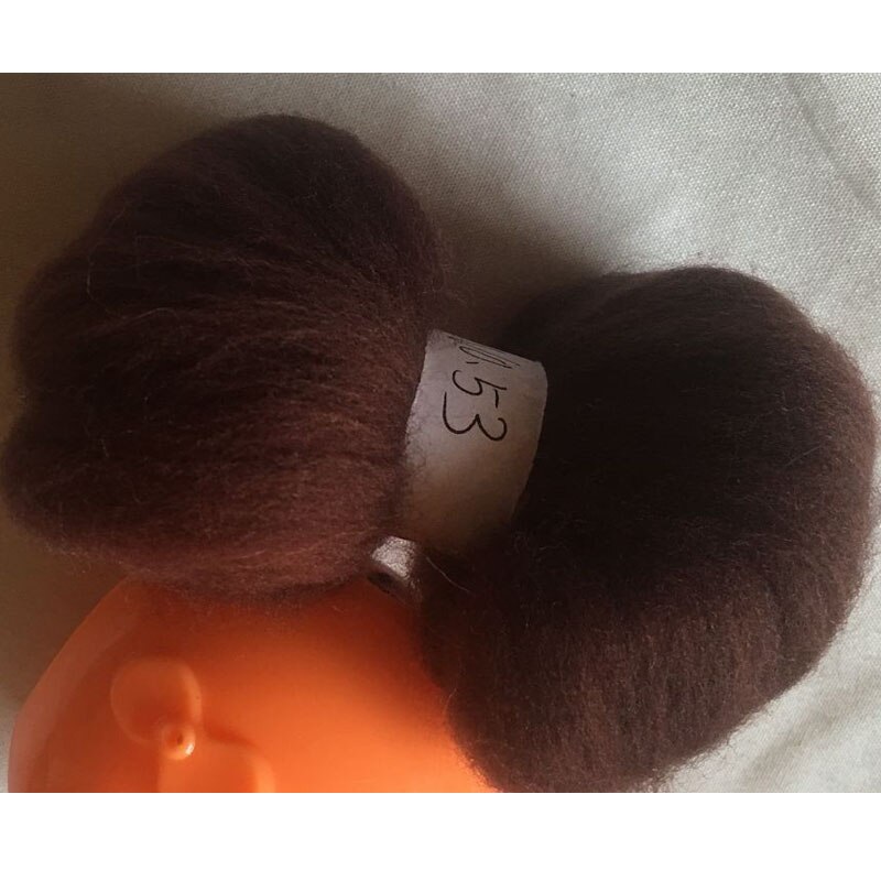WFPFBEC-lana 100% de fibra de merino, peinado australiano para fieltro, 50g, 100g, 200g, 300g, 500g, n. ° 53, 70s: 50g