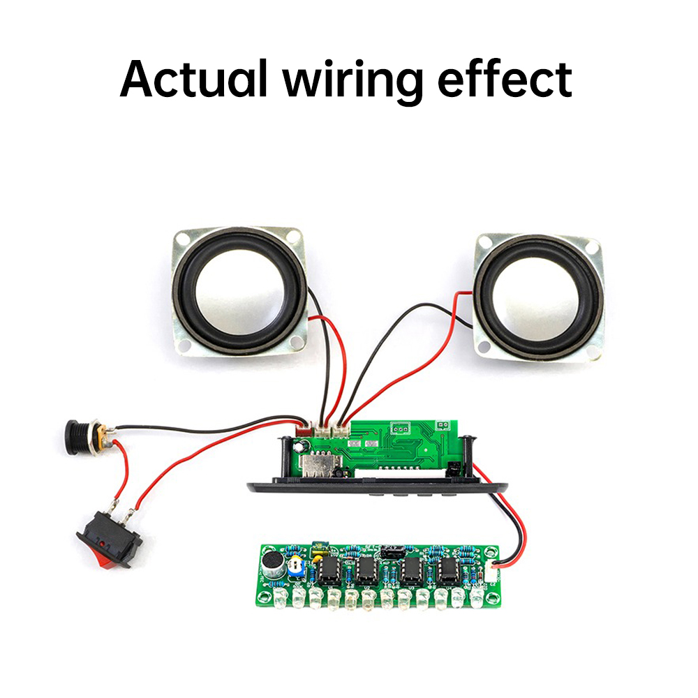 Componentes electrónicos de Radio FM, Kit DIY, receptor Bluetooth 5,0, altavoz, 2x3W, altavoces basados en tarjetas, indicadores de nivel LED, Kit DIY