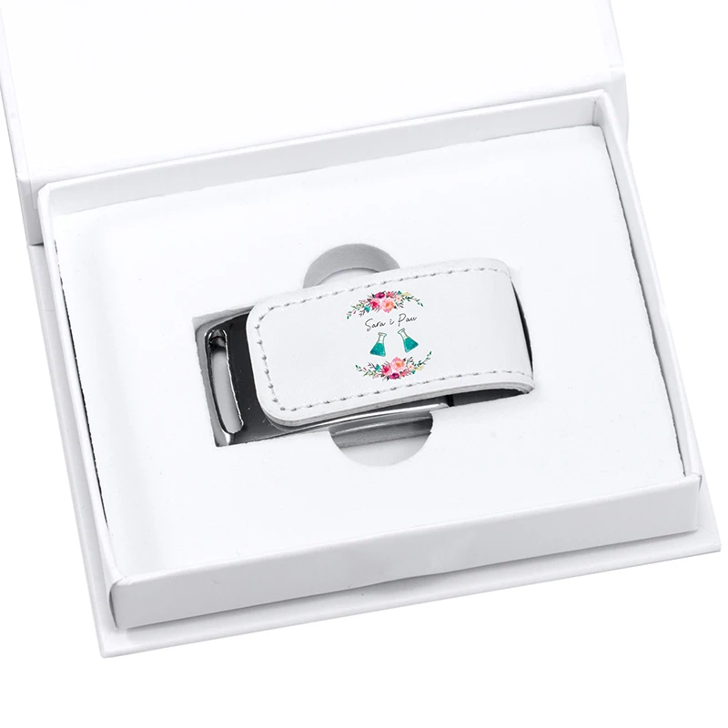 10 st/parti bröllops anpassad låda usb 2.0 flash-minne färgtryck anpassat penna-enhet verklig kapacitet leader-minne 64gb