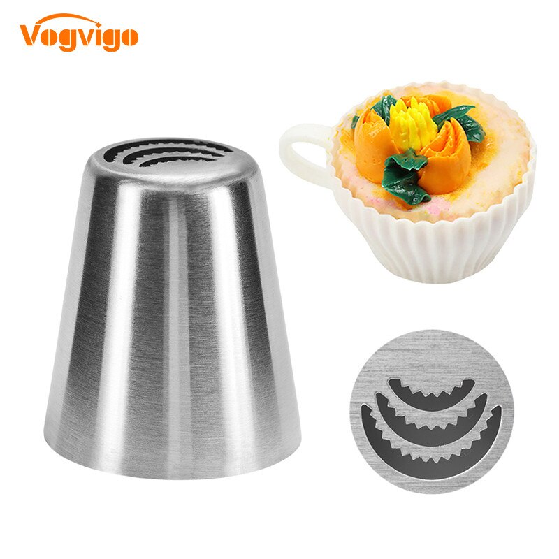 VOGVIGO Decorating Mold Chocolate Cookie Valentine Heart Flower Fondant Cake Nozzles DIY Stainless Steel Icing Piping Nozzle