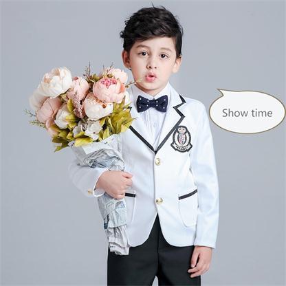 2018 new fashion neonati maschi capretti di autunno della molla blazers suits ragazzo vestito per matrimoni bambini formale abito bianco da sposa ragazzo abiti: 14T