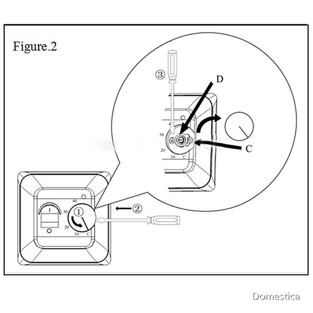 Manual Electric Heating Temperature Regulator 220V Controller Sensor Wall Mounted Water Heater Temperature Controller Regulator