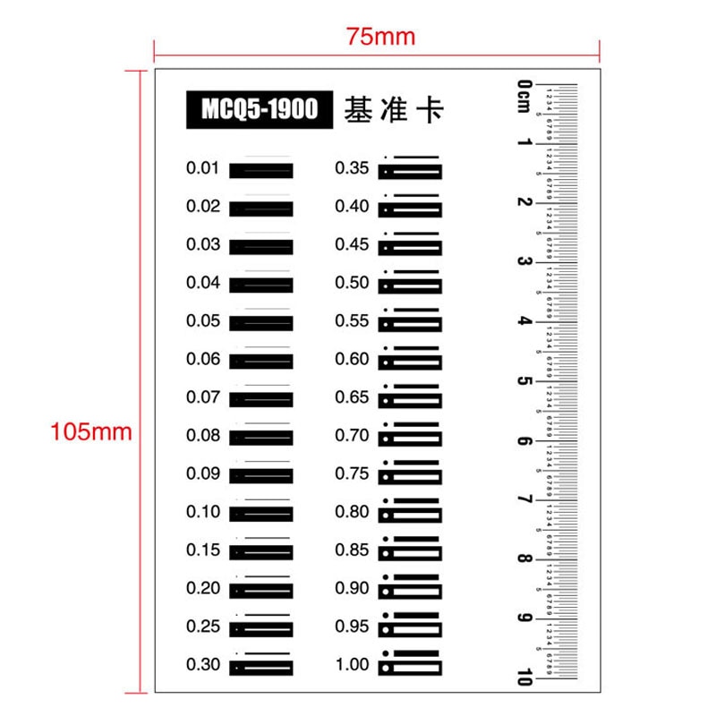 Dot Lijn Contrast Gauge Film Heerser Kalibratie Slide Clear Pet Micrometer Spot Inspectie Vergelijking Kaart Microrule