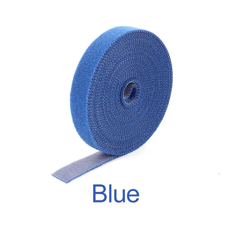 5M Freies Cut Nylon Mehrweg Kabelbinder Lagerung Kabel Computer Daten Kabel Power Kabelbinder Klett Verschluss Management Protector: 25mmx5m / Blue
