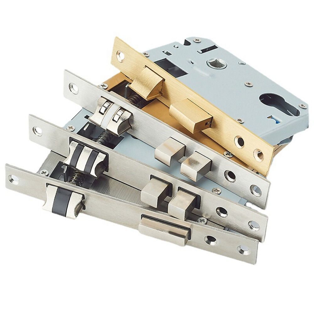 Stainless Steel Door Lock Cylinder Silent Security Mechanical Lock Replacement Spare Parts Door Handle Lock Door