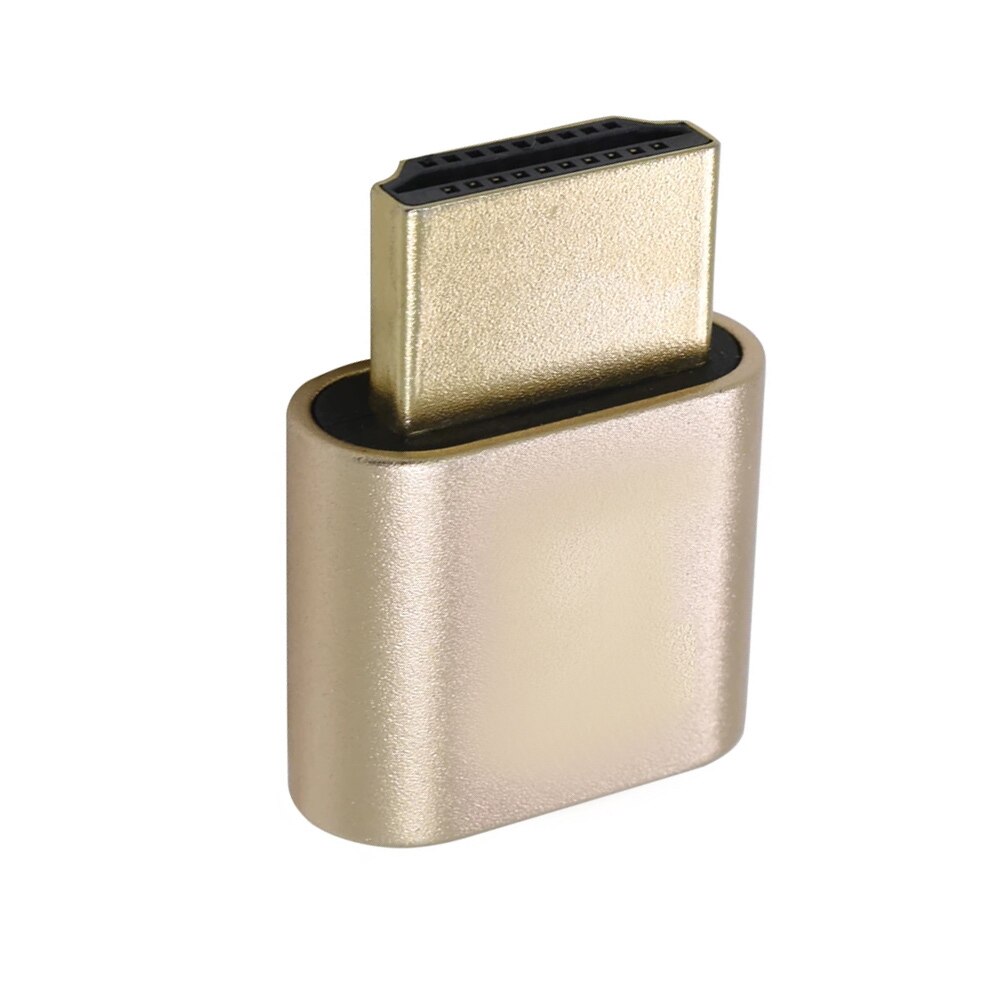 Puerto de pantalla de carga Virtual HDMI Adaptador de pantalla Virtual, conector emulador fantasma sin cabezal 4K