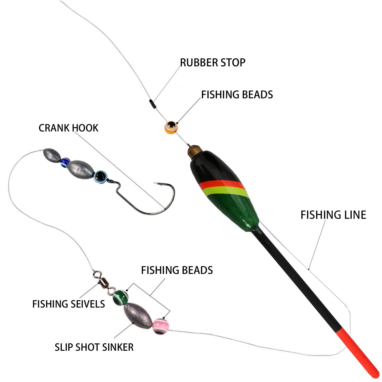 5 pcs/set Fishing Floating Float Bobber Cork Floats Kit Glow Balsa Wood Fishing Tackle Tools Pesca