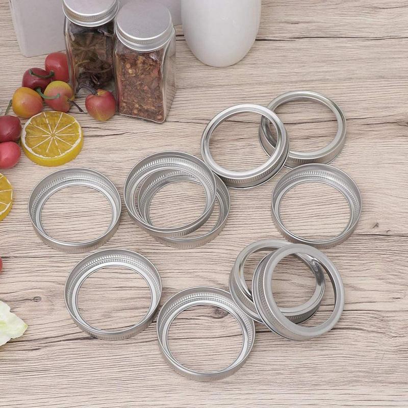 Mason burk lock plåt delad öppning tätningslock rund metallring järn lock sfäriskt lock burk hemtillbehör