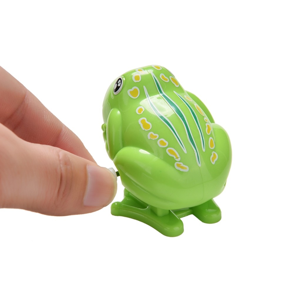 Wind bis Spielzeug Grün Frosch Kunststoff Springen draussen Ebene Klassische Pädagogisches Uhrwerk Spielzeug 1 stücke