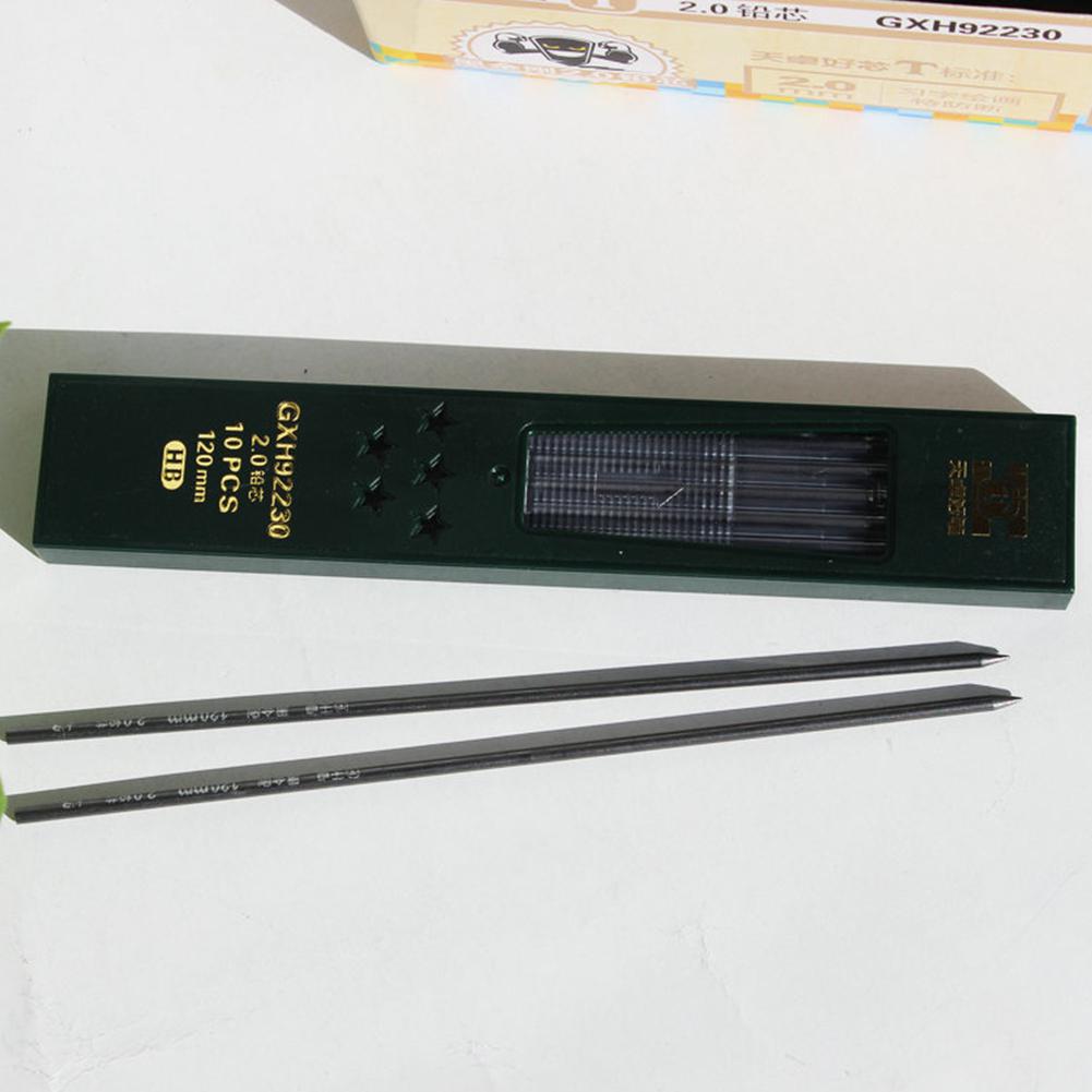 10 Stks/set 2.0 Potlood Loodkern Hb/2B Potlood Refill 120Mm Lengte Voor Vulpotlood En kompassen Potlood