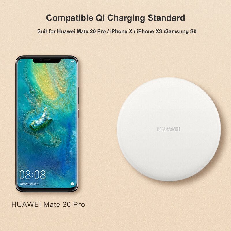 Originele Huawei Draadloze Oplader 15W CP60 Quick Charge Voor Huawei Mate 20 Pro Iphone X Samsung S9 S9plus