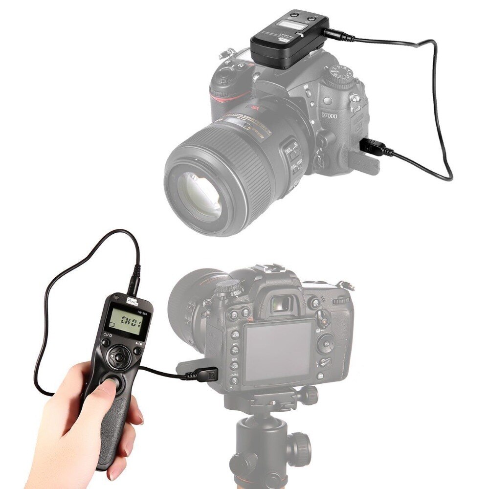 Pixel TW-283 N3 inalámbrico temporizador de Control remoto para Canon 7D 5D Mark ii 1D 6D 7D2 5D3 50D 40D 30D 10D 1D-x Cámara obturador