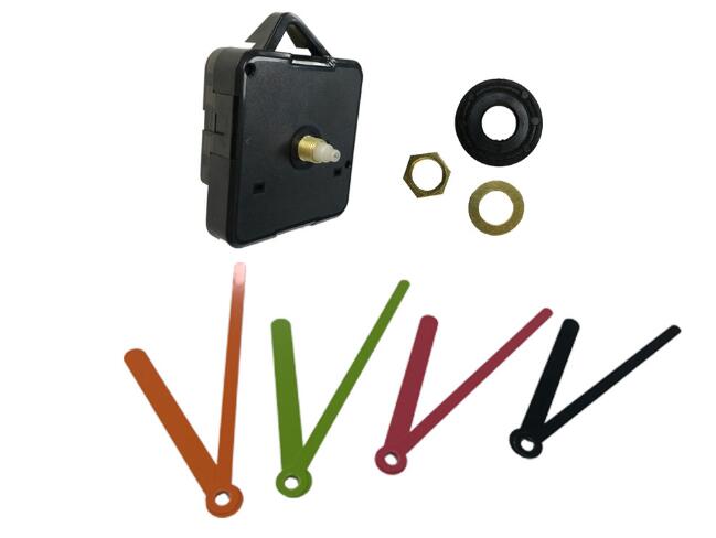 1 set Silent Clock Colorful hands Quartz Wall Clock Mechanism Movement Repair Replacement Parts clockwork clock parts 18mm shaft