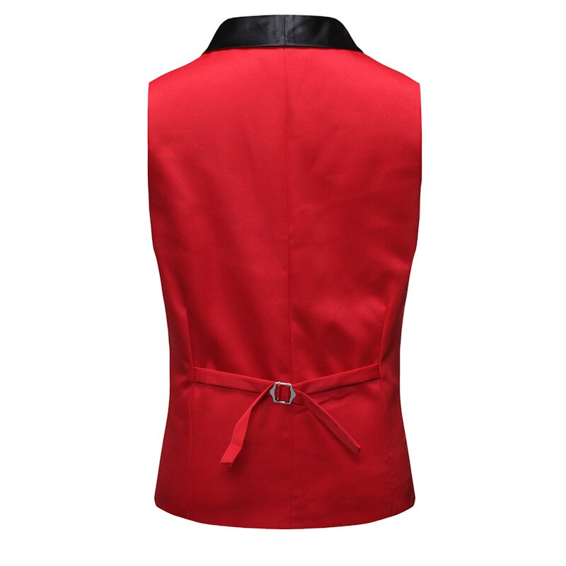 Sjaalkraag smoking vest heren merk rood slim fit mouwloos vest heren formeel zakelijk bruiloft bruidegom vesten xxl