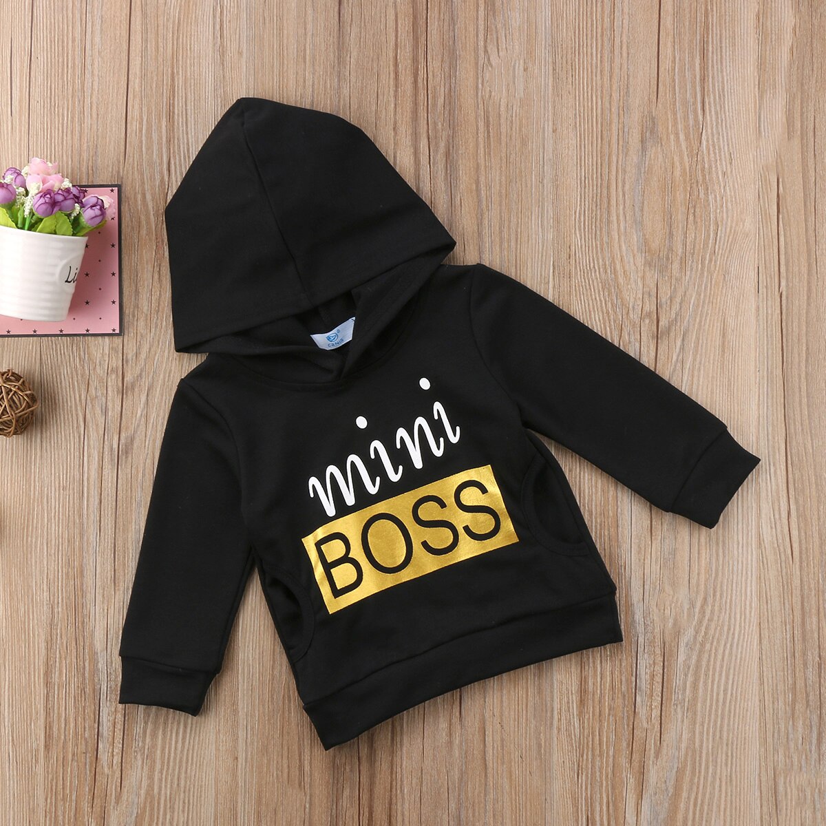 Citgeett bébé garçon fille enfant en bas âge à capuche hauts à capuche noir Mini patron combinaison enfant tenues manteau vêtements veste décontracté