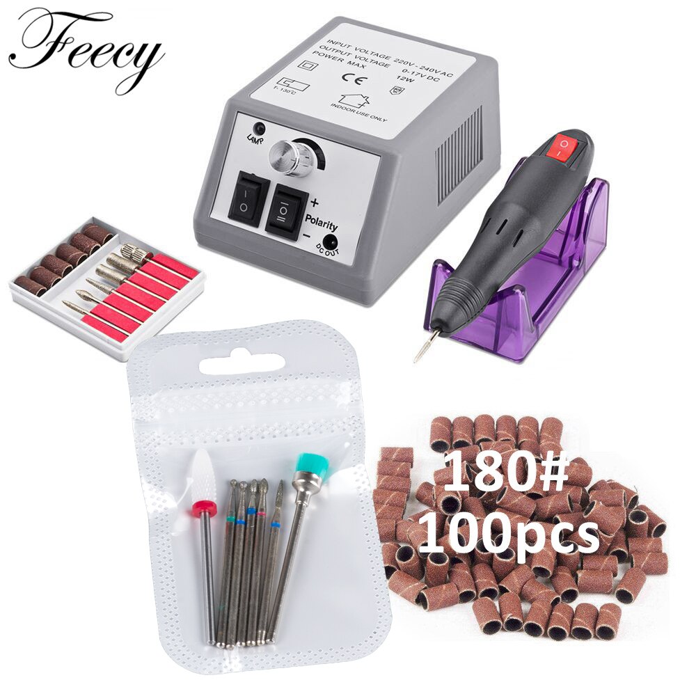 Manicure En Pedicure Frezen Elektrische Machine Voor Nagel Elektrische Nagel Boor Molen Apparatuur Voor Manicure Nail Art Machine Feecy: 828 Gray S07-K 180