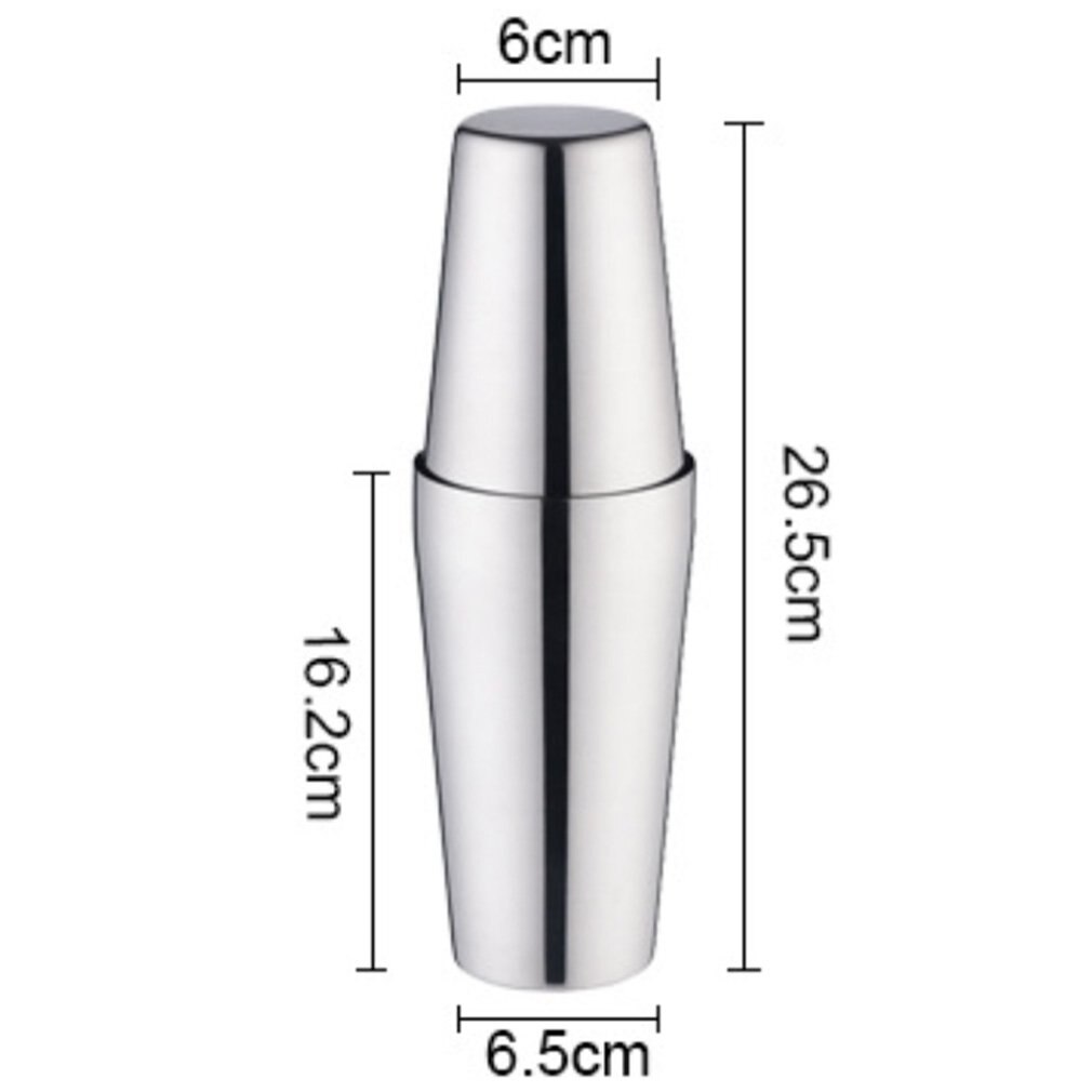 S75-9 600ML Stainless Steel Cocktail Shaker Set Boston Style Shaker Wine Mixer Drinking Tool for Bartender