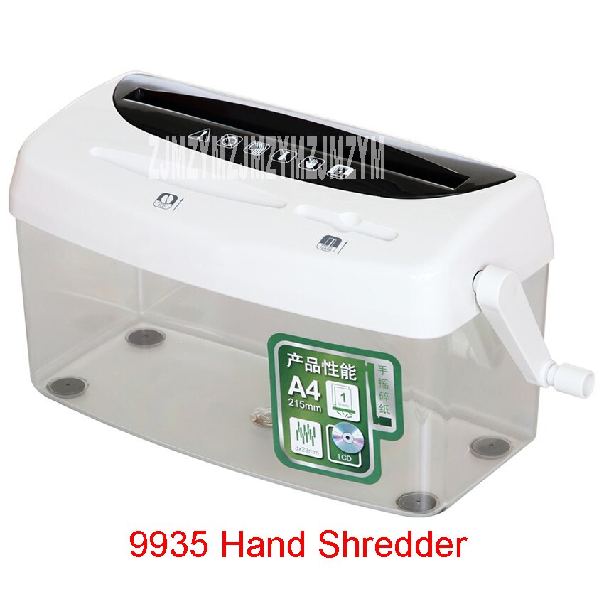 9935 4L Mini Handleiding Del A4 Desktop Shredder Snijden Bevestiging Voor En Creditcard En Cd Vel 1/shred Versnipperen 3*23Mm