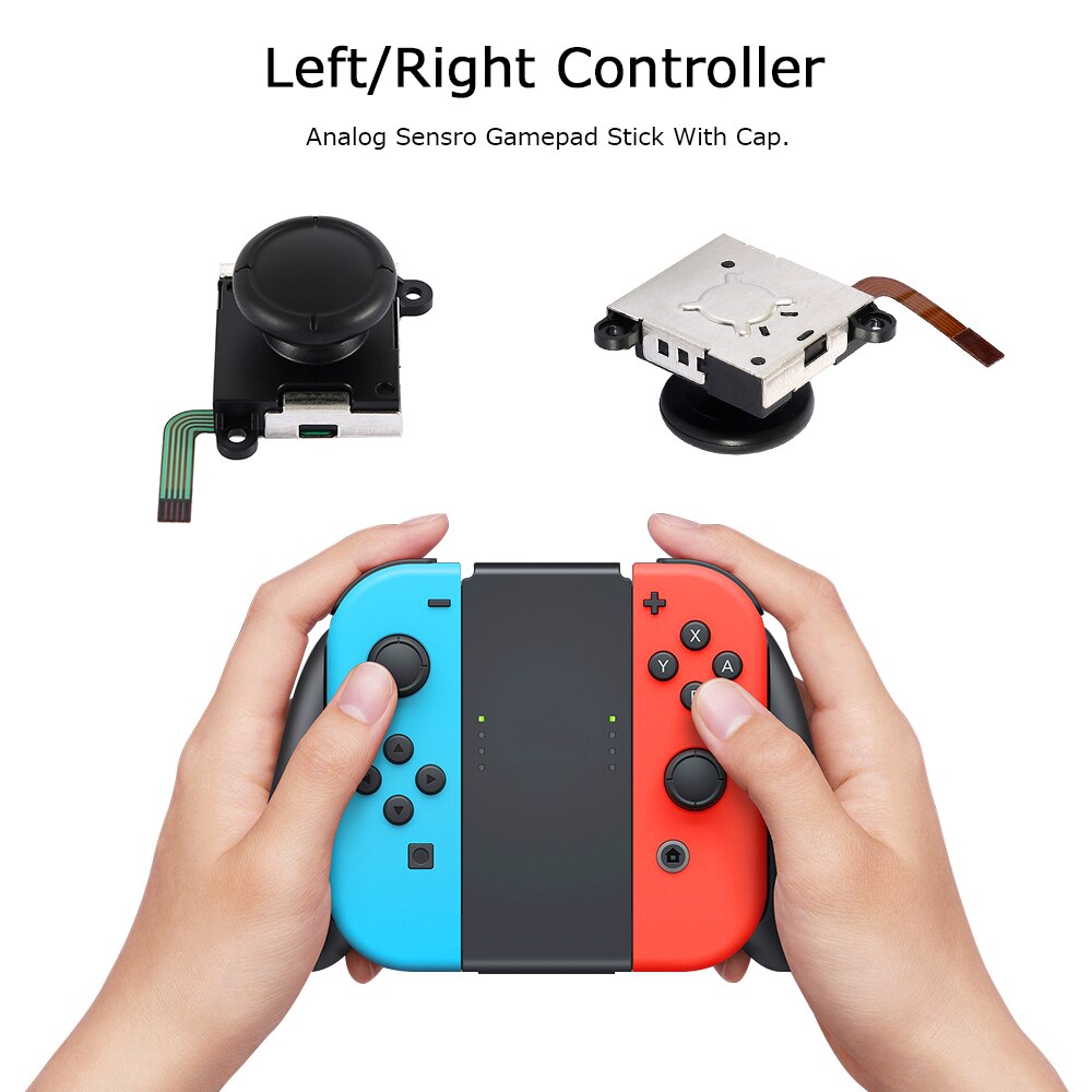 Deux paquets analogiques 3D Joy con Joystick de remplacement pour Nintendo Switch,joycon Switch joysticks compatibles avec gauche joycon droite