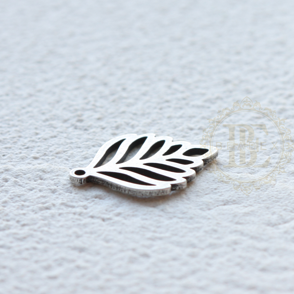 Abalorio de hoja de latón macizo-15x11mm (4619C): Violeta