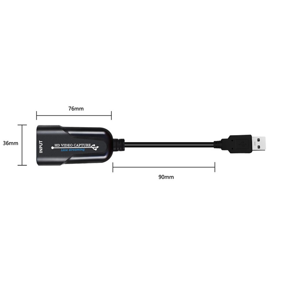 Tarjeta de captura de vídeo HDMI a 2,0 USB UVC HD, 1080P para grabadora DVD para grabar juegos en tiempo real