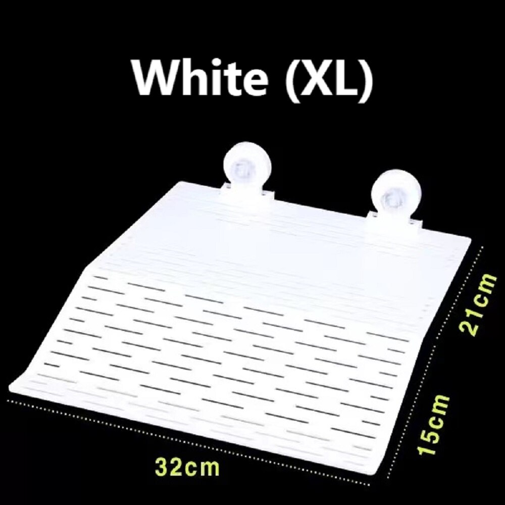 Small Turtle Basking Platform Reptile Ladder Rest Platform Fish Tank Museum Turtle Dock Small Reptile Floating Decoration: XL white