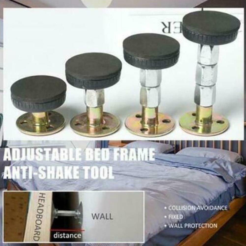 Practical Adjustable Bed Frame Tool Self Adhesive Durable Bedroom Bedside Shockproof Hardware Threaded Wall Fixing Anti Shake