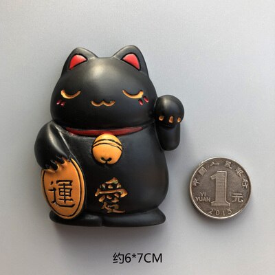 3D resin plutus cat fridge magnets japan tokyo tourist souvenir refrigerator decorations magnet message paste: modle-7