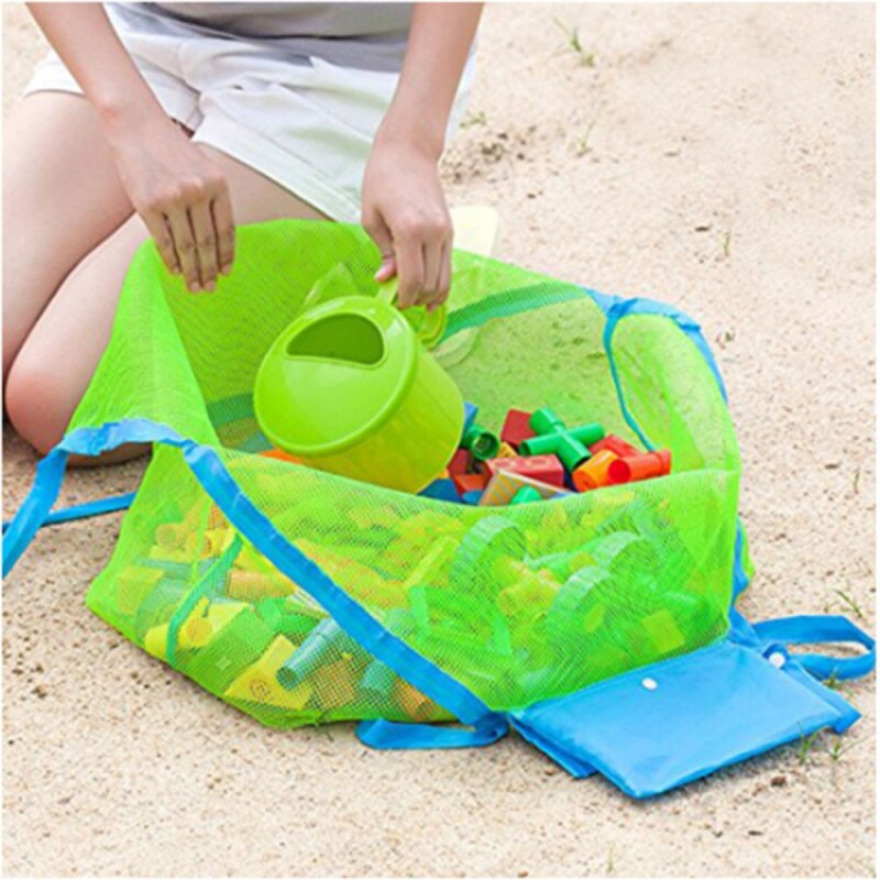 Mesh Strandtas Extra Grote Strandtassen En Tote Rugzak Speelgoed Handdoeken Zand Weg Zomer Strand Handgemaakte Capaciteit Schoudertassen