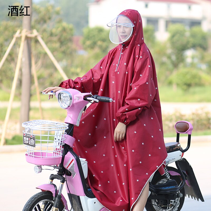 Waterproof Nylon Raincoat Women Plastic Hiking Outdoor Overall Ladies Hooded Raincoat Long Impermeable Ladies Rain Coat JJ60YY: C