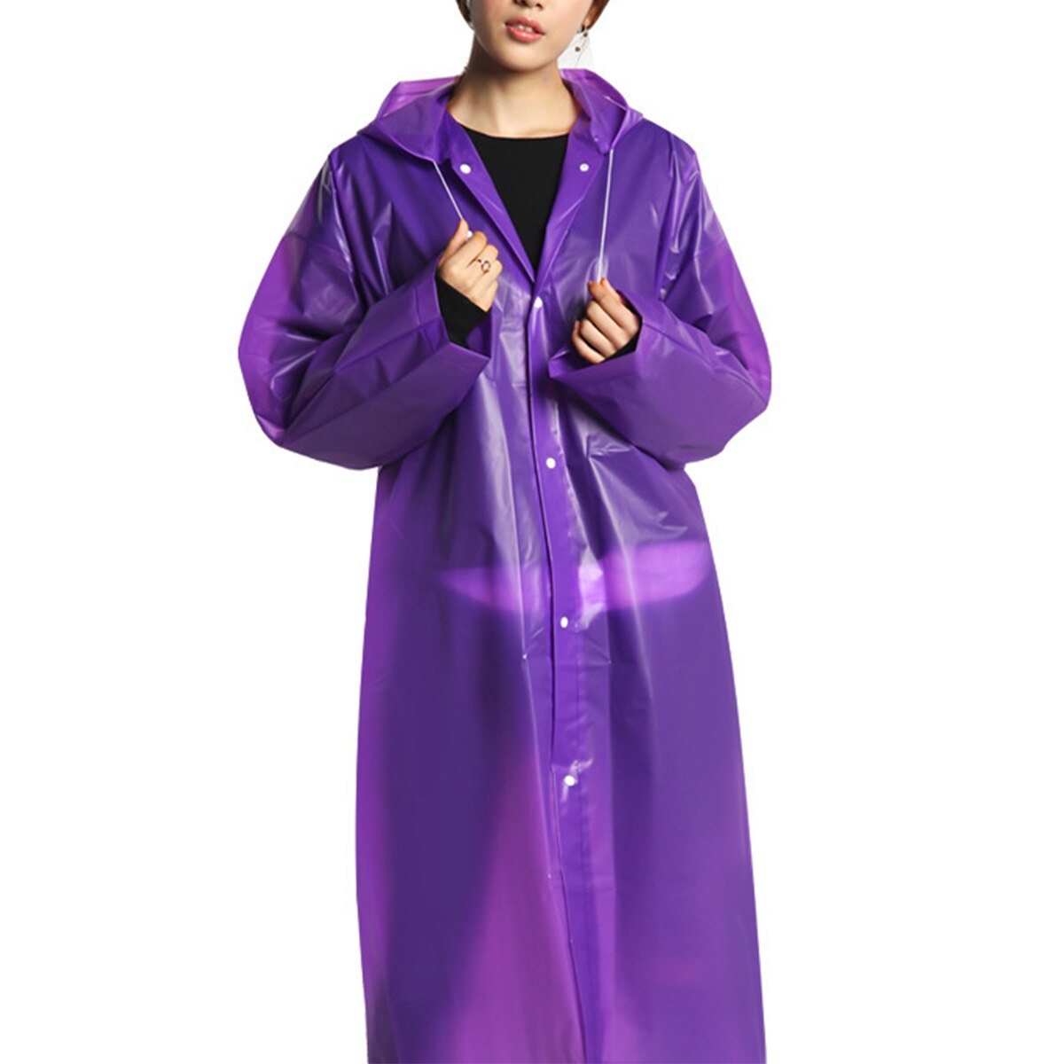 Voksen tyk engangsregnfrakke regnfrakke poncho camping vandring nødregntøj: C