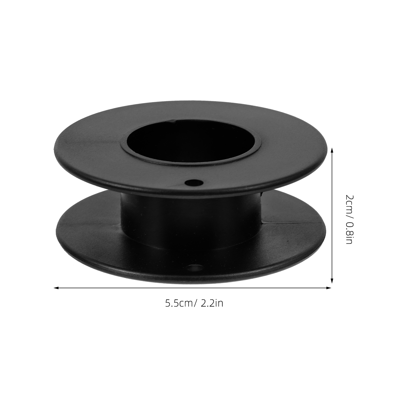 12Pcs Black Plastic Bobbins Wire Spools Sewing Machine Thread Accessories Portable Empty Spools Cable Winder Mini Sewing Bobbins