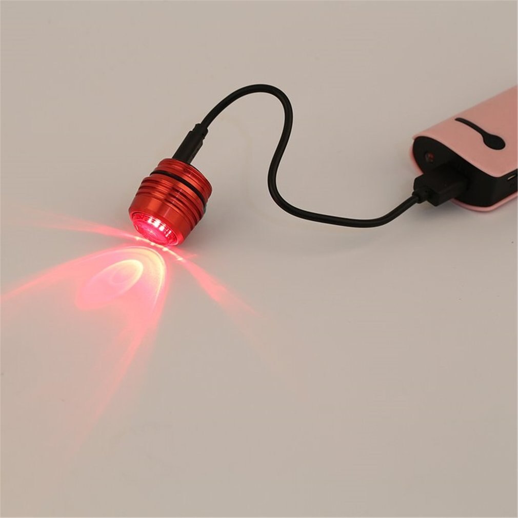 USB Rechargeable 3-Mode Bike Tail Lamp Bike Bicycle Tail Rear Warning Red Light Lamp Aluminum alloy+ Silicone