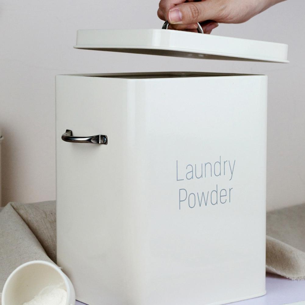 1 PCS Nordic Wind Ins Wind Wash Powder Bucket 3kg Multifunction Household Box Covered Storage Accessories Rice Snacks