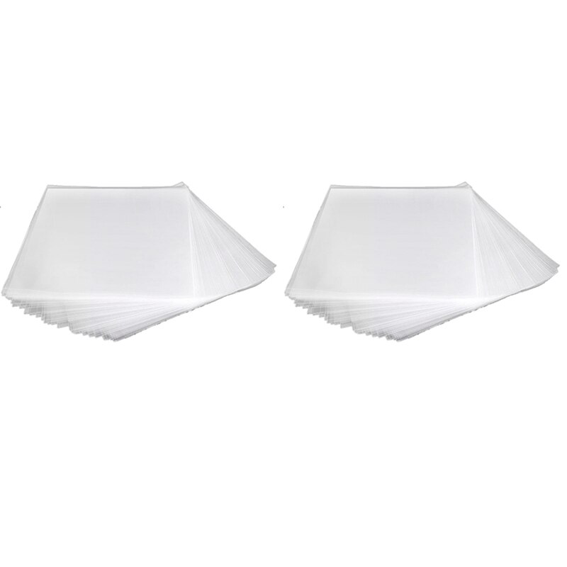 Pochette de protection pour disque dur OPP Gel 100 pièces, sac de rangement en vinyle à ouverture plate pour lecteur de platine