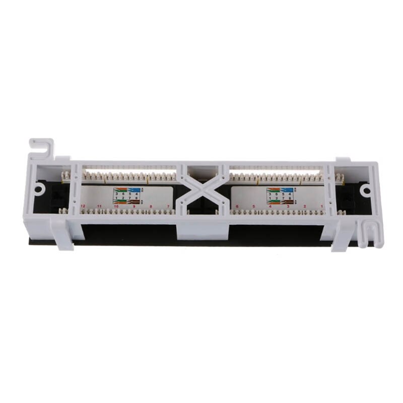 -Network Tool Kit 12 Port Cat6 Patch Panel Rj45 Networking Wall Mount Rack Mount Bracket