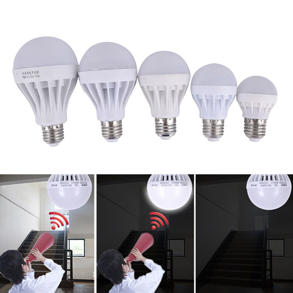 3W 5W 7W 12W 220V Smart Lamp Passway Sound/Voice Sensor LED Bulb PIR Motion Induction Light For Door Stair lighting