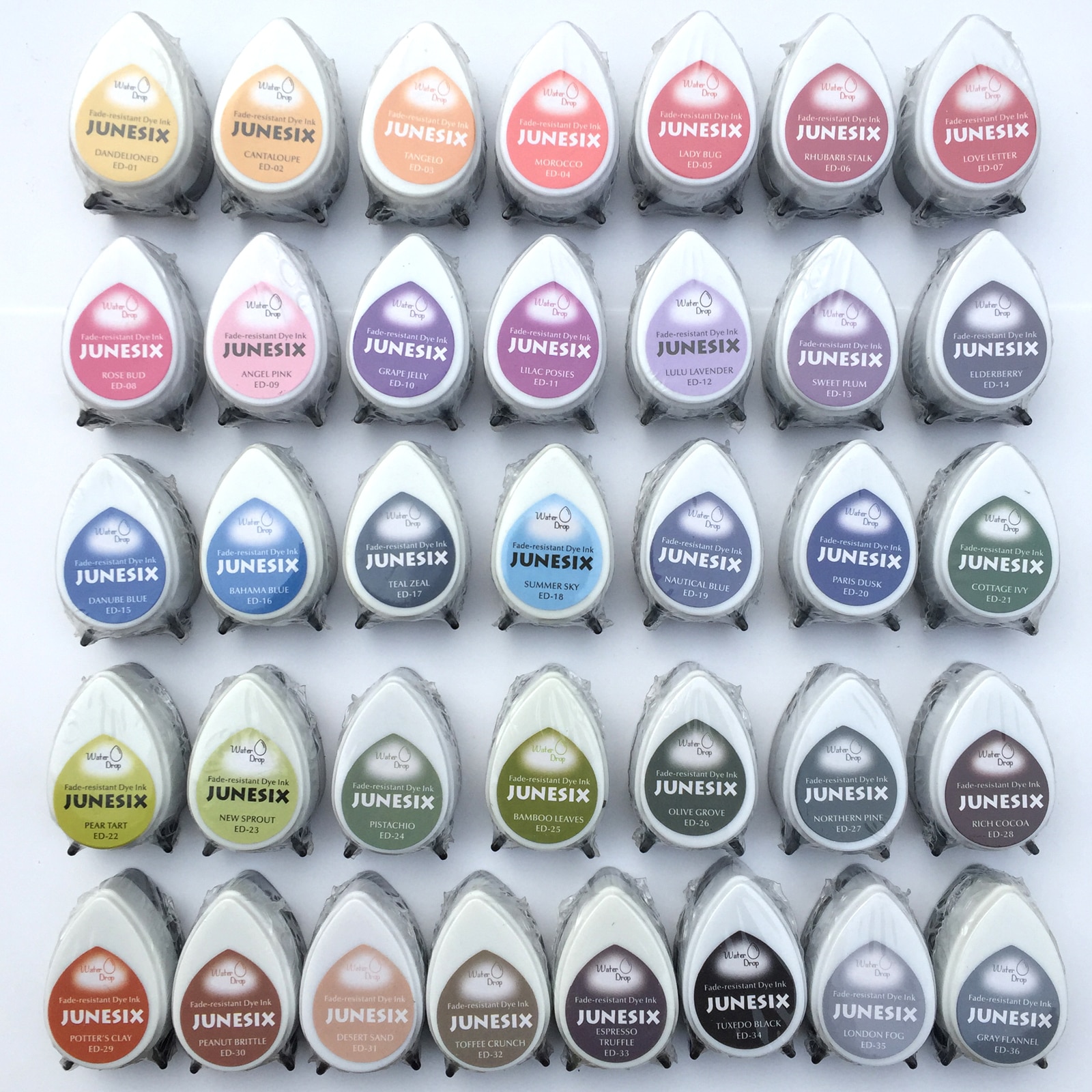 36 farver til valg vandform hurtigtørrende blækpude dekorere vandpigmentblækpude (pakke  of 12)