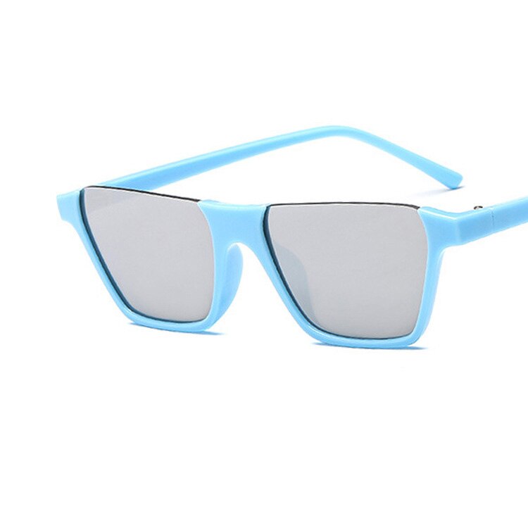 Half Frame Vrouwen Vierkante Zonnebril Mode Kleur Mannen Zonnebril Dames Clear Lens Blauw Rood Frame: c6sky