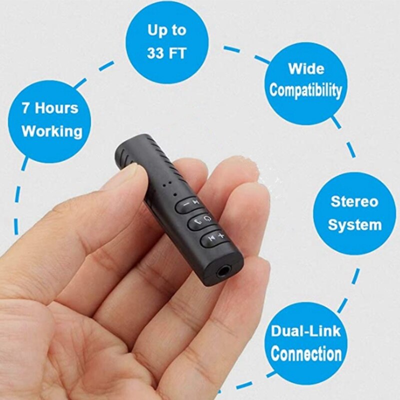 Universele Jack Bluetooth Car Kit Handsfree Kit Speaker Headset Auto Muziek O Ontvanger Adapter