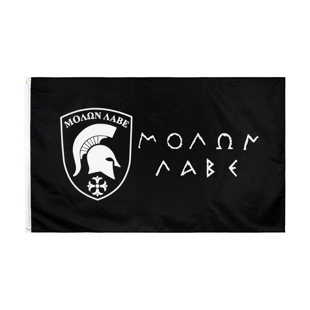 hanging 90*150cm Greek Spartan come and take it Molon Labe Flag For Decoration