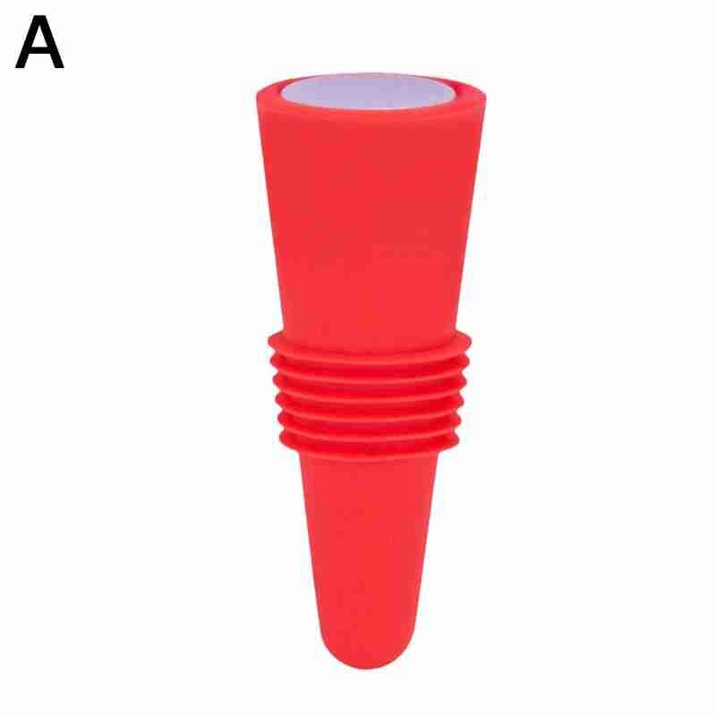 Soft Silicone Conical Glass Bottle Stopper home brew Cap Oak Cork Wine Jar Pudding Beer Plug bottl cap Container Bottle N4W5: Red