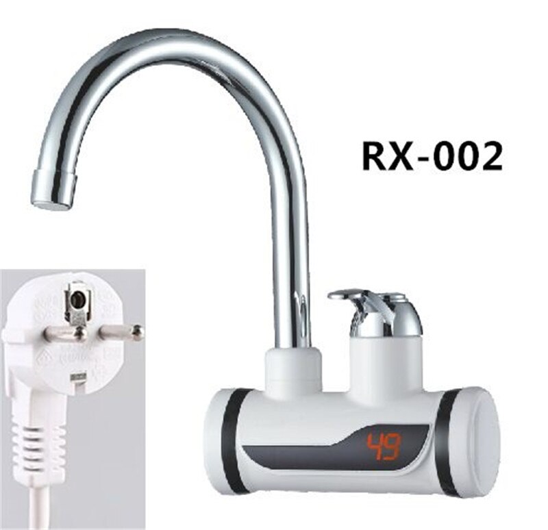 RX-005-1U, 3000W Elektrische Boiler Tankless Keuken Instant Warmwaterkraan Heater Elektrische Water Kraan Verwarming tap 220v: RX-002