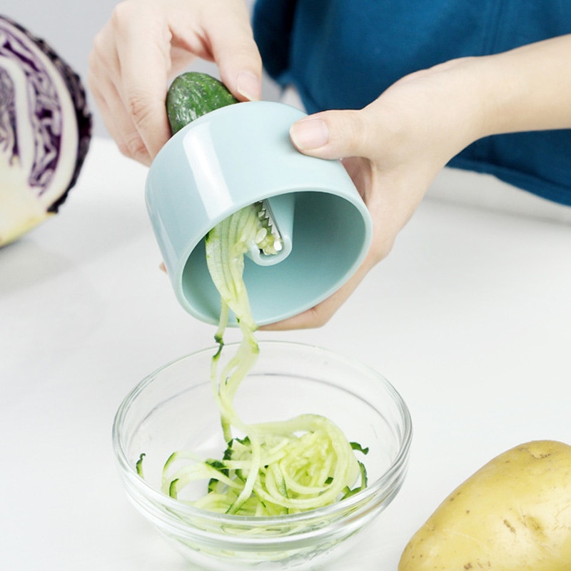 Handheld Spiraal Blade Rasp Wortel Komkommer Rasp Groente Fruit Spiralizer Slicer Salade Tool Spaghetti Maker Keuken Gadget