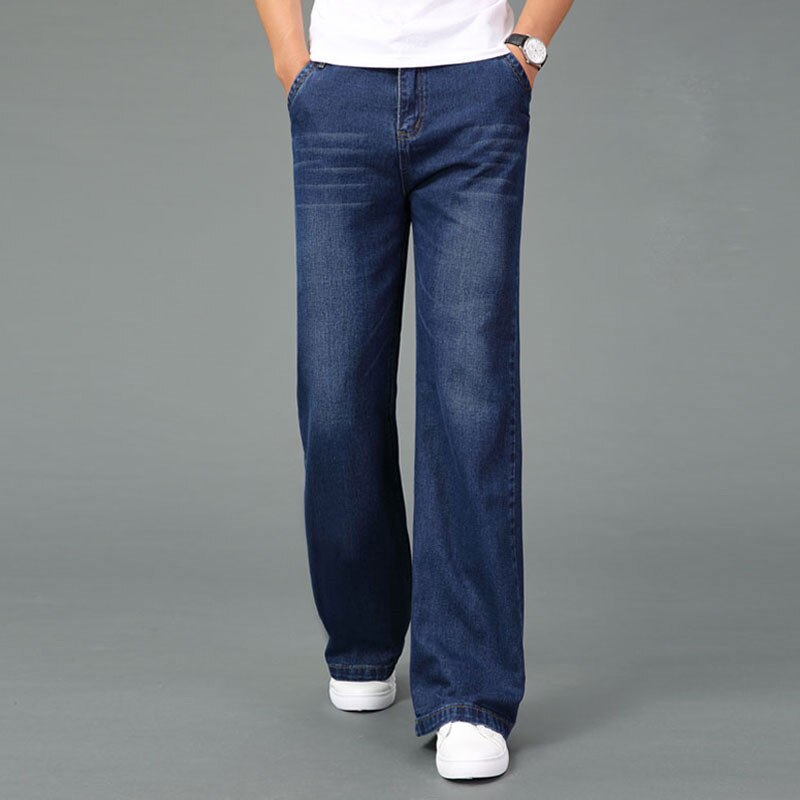 Youlee Hommes Taille élastique Pantalon Droit Jeans